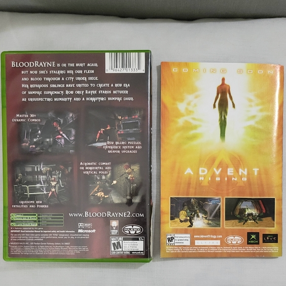 XBOX BloodRayne 1 (2002) & BloodRayne 2 (2004) w/Disc, Manual & Case Included. - Picture 5 of 9
